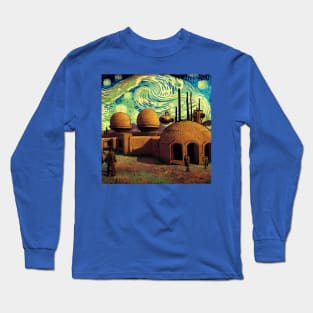 Starry Night in Mos Eisley Tatooine Long Sleeve T-Shirt